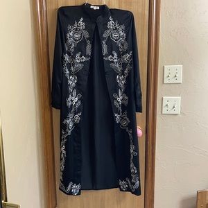 Black and white kimono